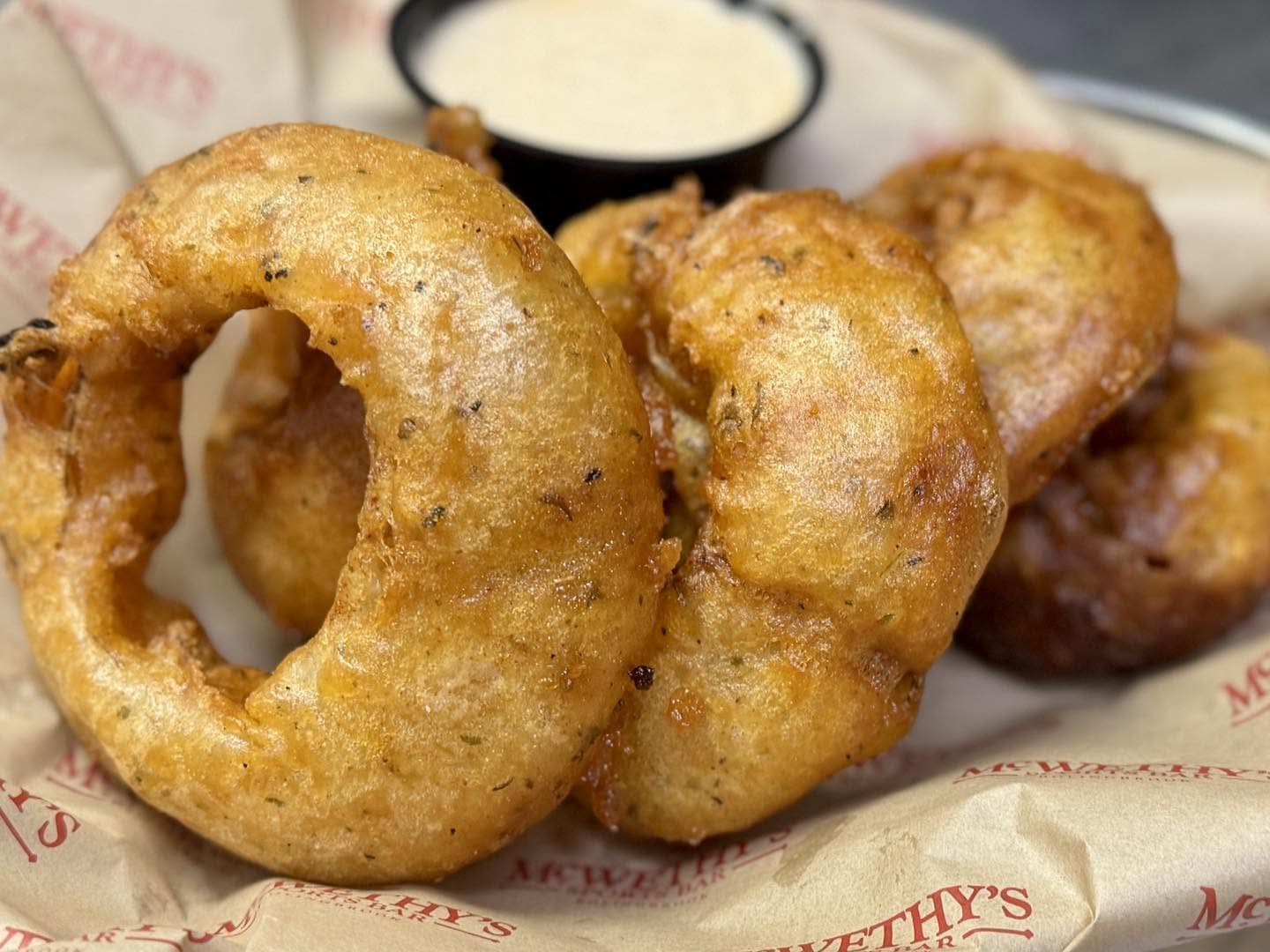 HAND-BATTERED ONION RINGS